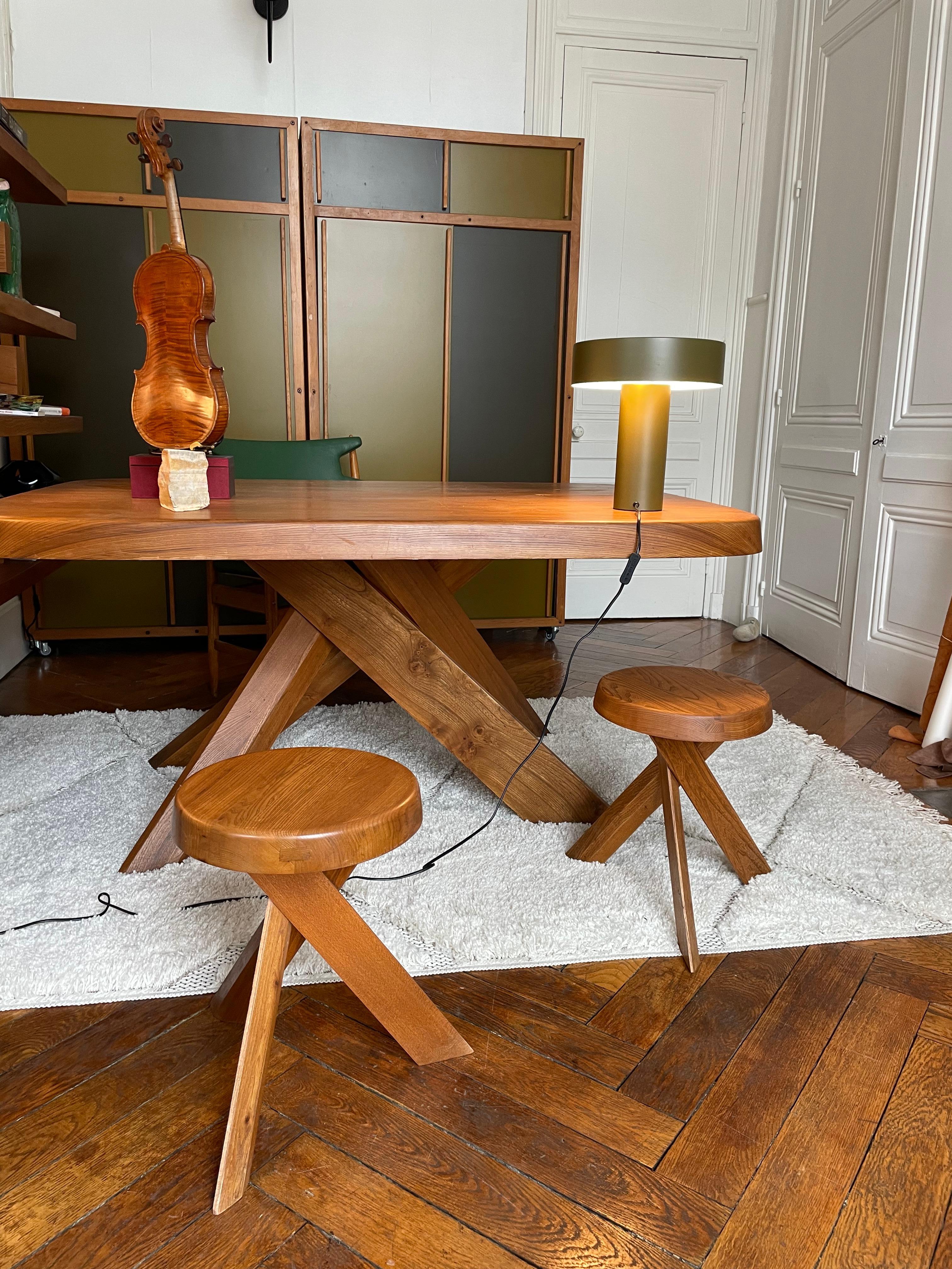 S 31 A Stool by Pierre Chapo from 1978 in French Elm For Sale 4