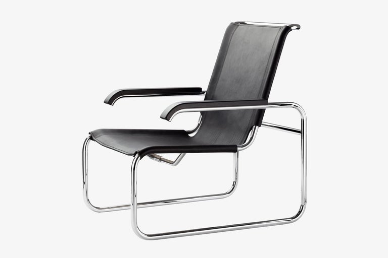 S 35 Cantilever Leather Lounge Armchair and Ottoman Designed by Marcel  Breuer For Sale at 1stDibs | marcel breuer armchair, cantilever armchair,  breuer cantilever chair