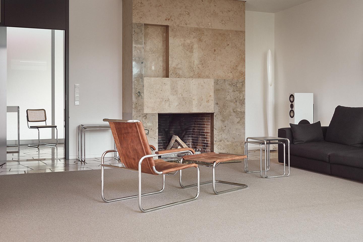 Fauteuil de salon en cuir cantilever S 35 conçu par Marcel Breuer en vente 9