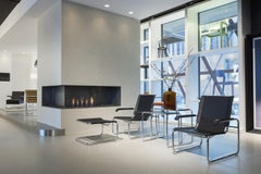 Customizable Gebruder  S 35 Cantilever Leather Lounge Armchair by Marcel Breuer