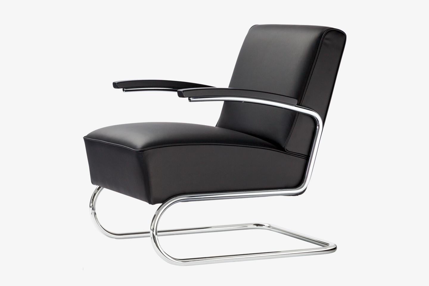 S 411 Cowhide Cantilever Lounge Chair For Sale 12