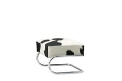 S 411 Freischwinger-Sessel aus Rindsleder