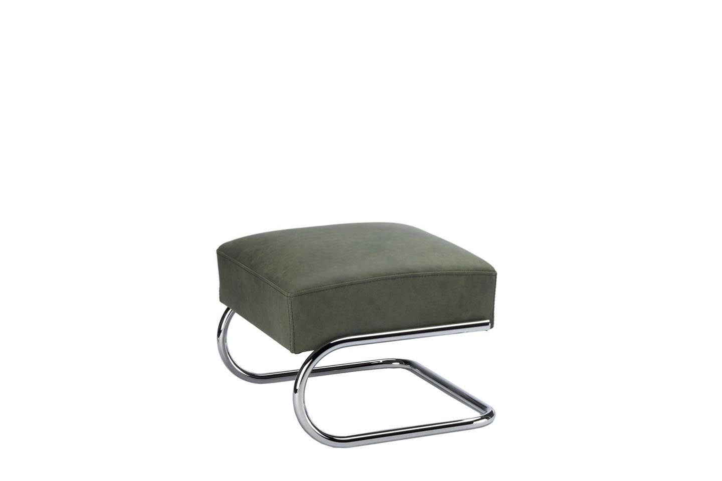S 411 Cowhide Cantilever Ottoman For Sale 4