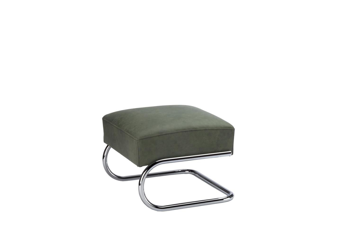 Pouf cantilever en cuir de vache S 411  en vente 6