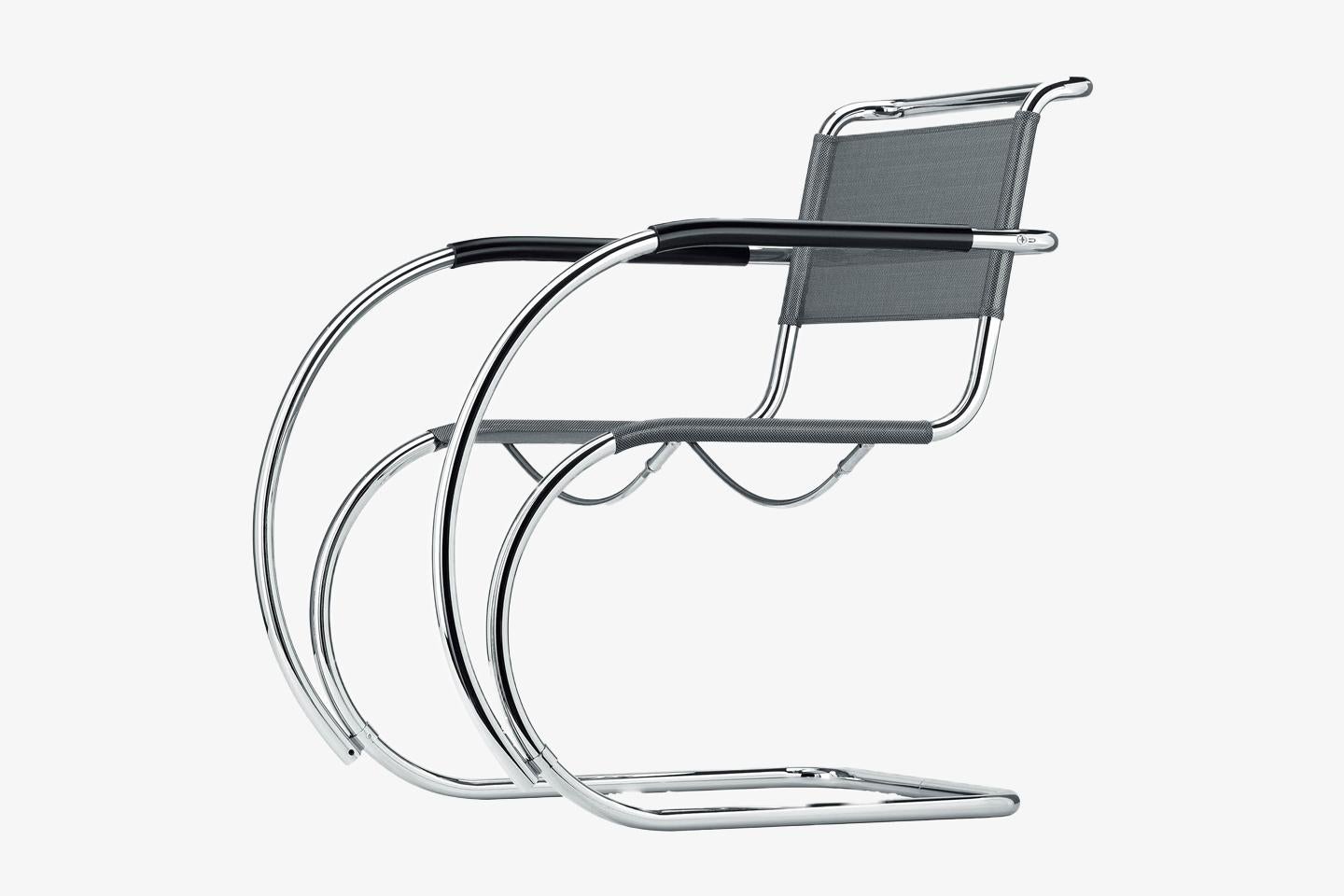 Freitragender Mesh-Stuhl S 533 All Seasons, entworfen von Ludwig Mies van der Rohe im Angebot 6