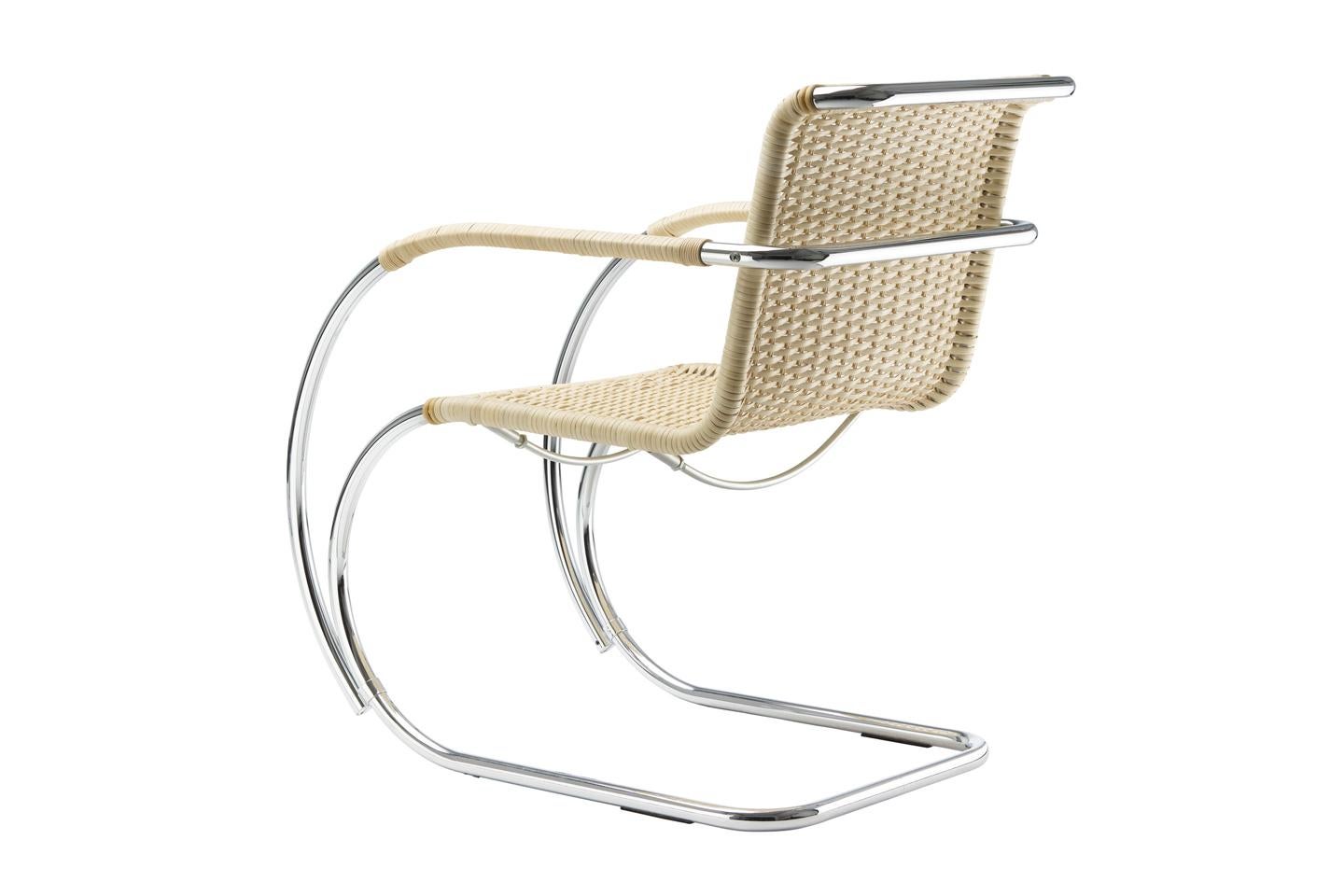 Freitragender Mesh-Stuhl S 533 All Seasons, entworfen von Ludwig Mies van der Rohe im Angebot 9