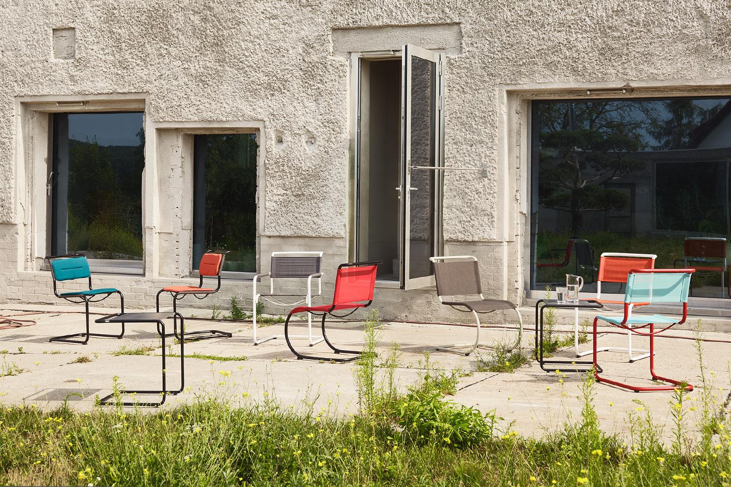 Freitragender Mesh-Stuhl S 533 All Seasons, entworfen von Ludwig Mies van der Rohe im Angebot 11
