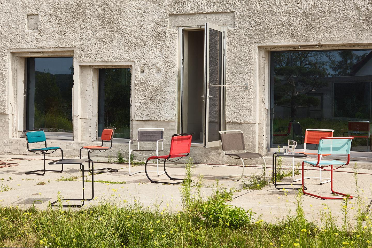 Chaise cantilever en maille en porte-à-faux S 533 All Seasons conçue par Ludwig Mies van der Rohe en vente 11