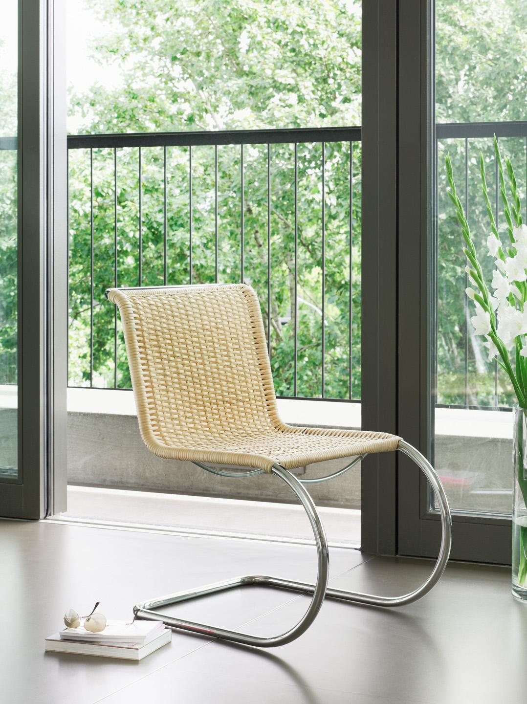 Freitragender Mesh-Stuhl S 533 All Seasons, entworfen von Ludwig Mies van der Rohe (21. Jahrhundert und zeitgenössisch) im Angebot