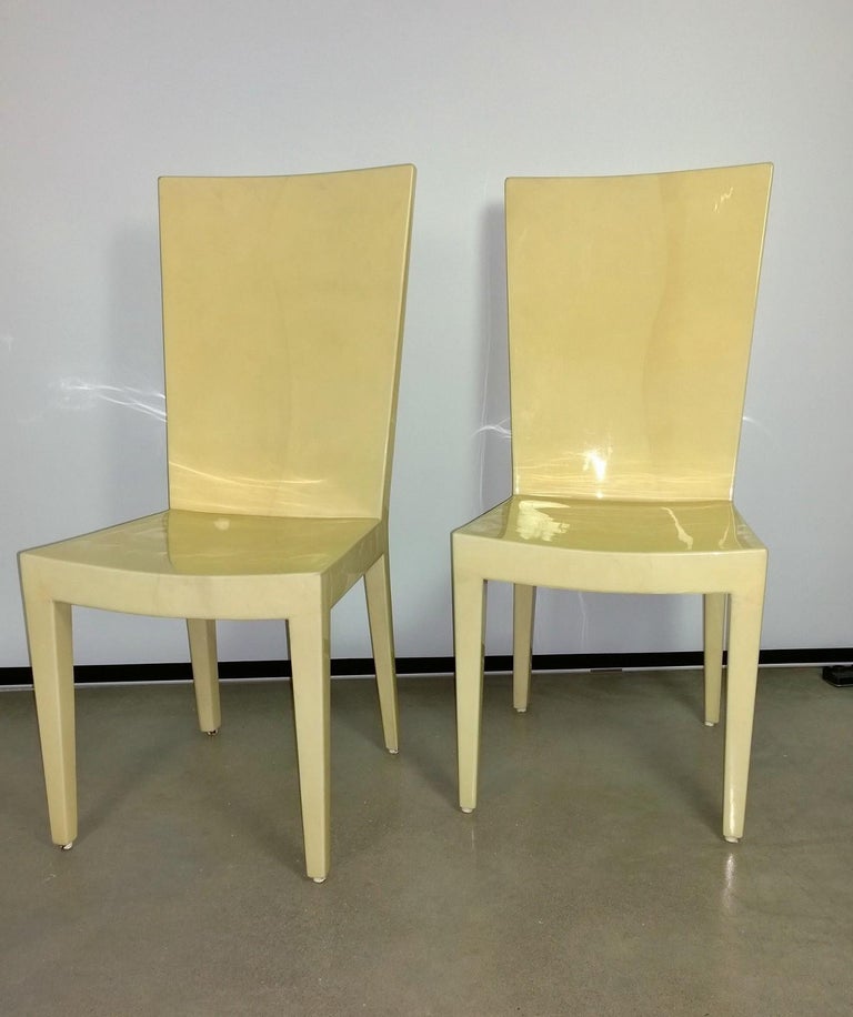 S 6 Mid Century Modern Carl Karl Springer Style Parchment Jmf Side American S 6 Mid Century Modern Carl Karl Springer Style Parchment Jmf Side Dining