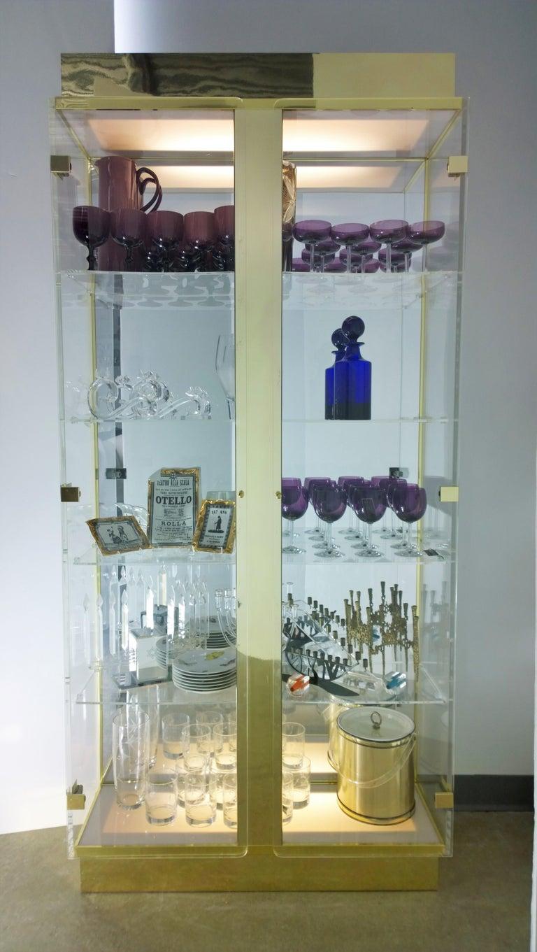 S/8 Translucent Purple & Clear Fluted Stem Fostoria Crystal Champagne Coupes For Sale 13