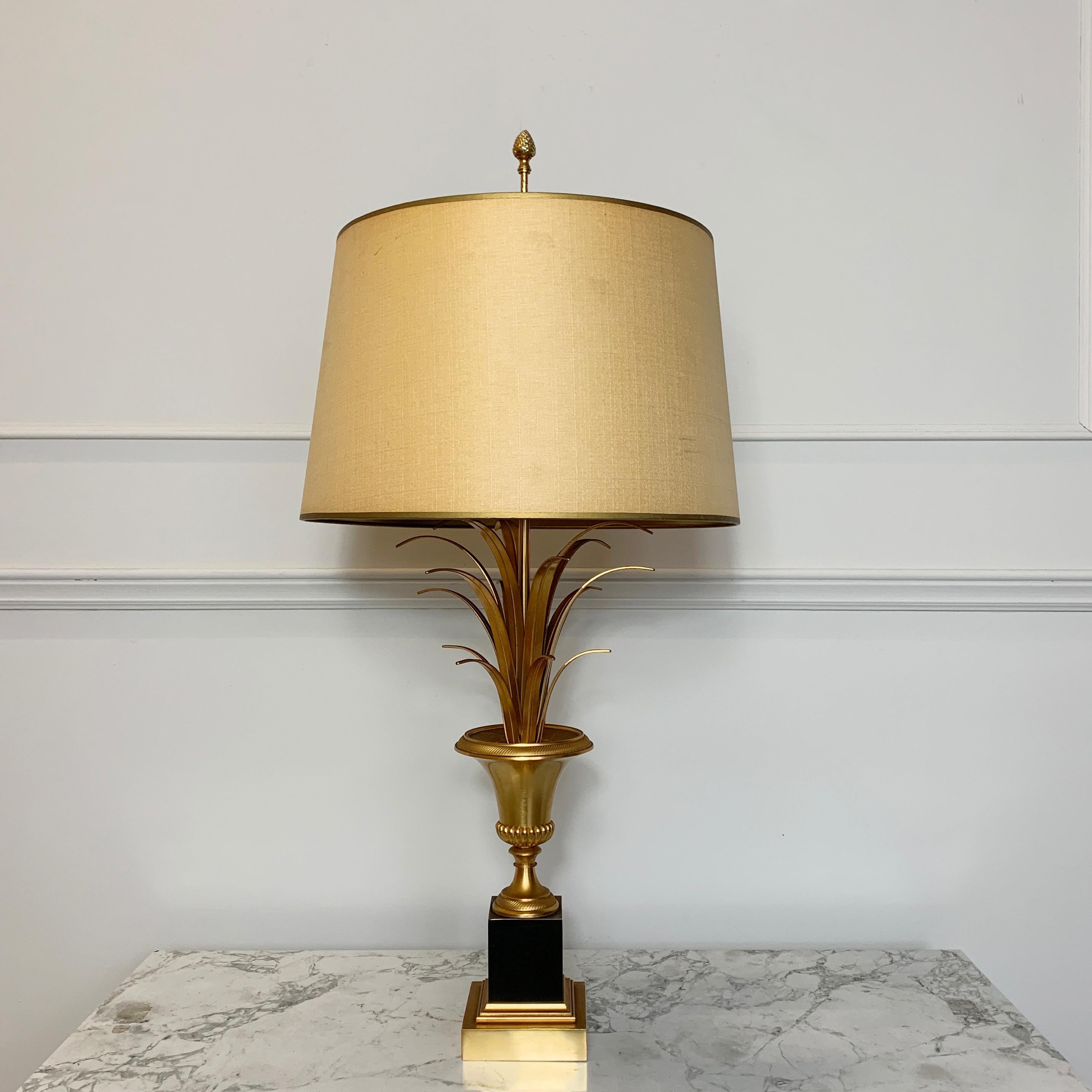 Mid-Century Modern S A Boulanger Gilt Pineapple Table Lamp