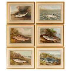 S. A. Kilbourne "Game Fishes of the United States" 6 Framed Chromolithographs 