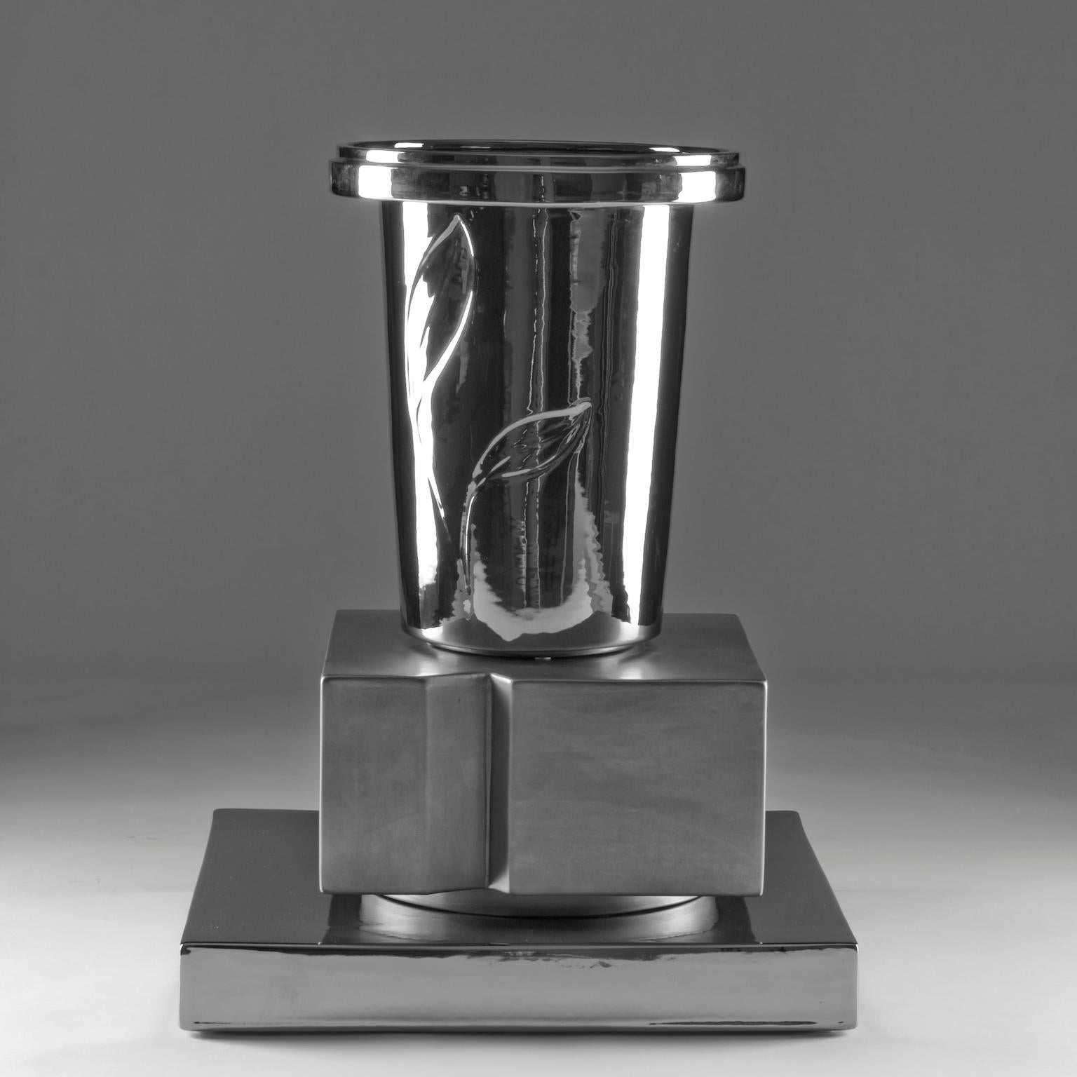 Italian Ceramic Vase Padma Model by Sergio Asti for Superego Editions, Italy For Sale