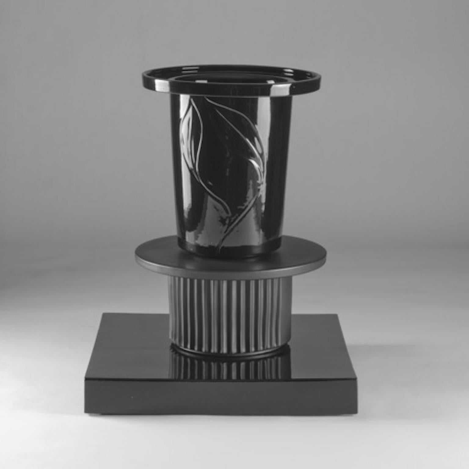 Rama ceramic vase of the collection Black&Black designed by Sergio Asti and produced by Superego Editions. Limited edition of 50 pieces. Signed and numbered.

Biography
Superego Editions was born in 2006, performing a constant activity of research