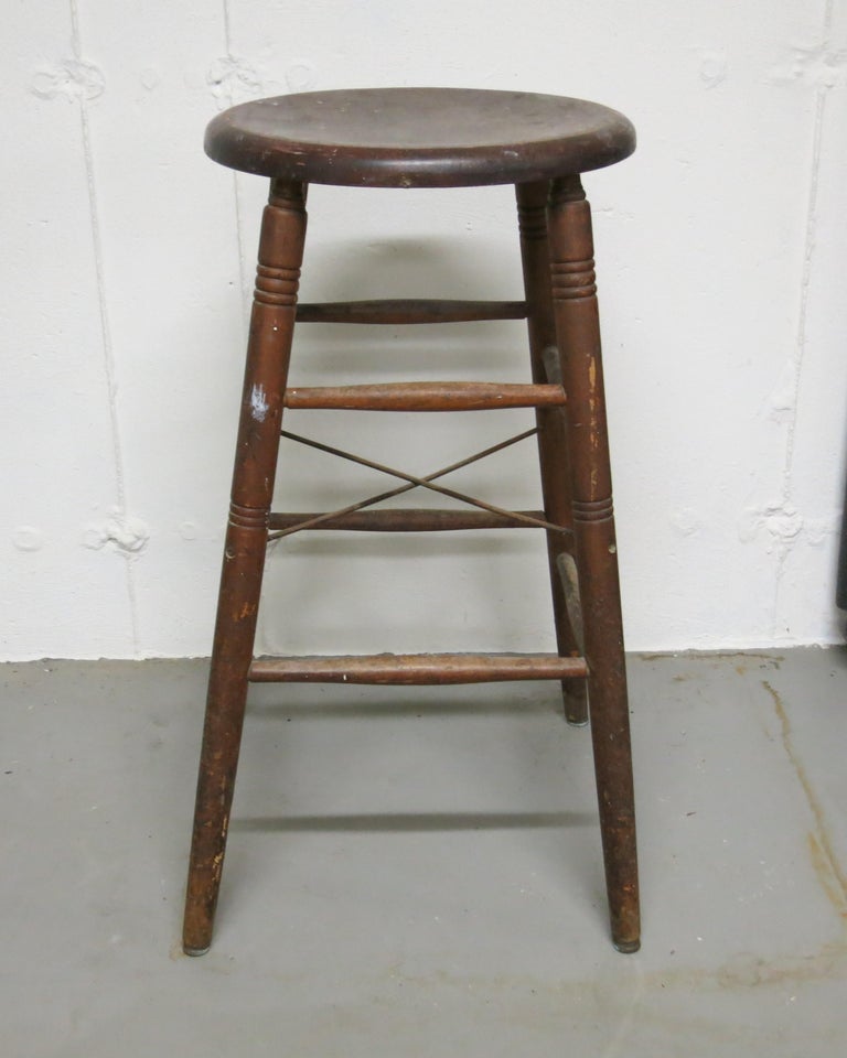 S. Bent and Brothers Rustic Wooden Stool For Sale at 1stDibs s bent and brothers, s bent