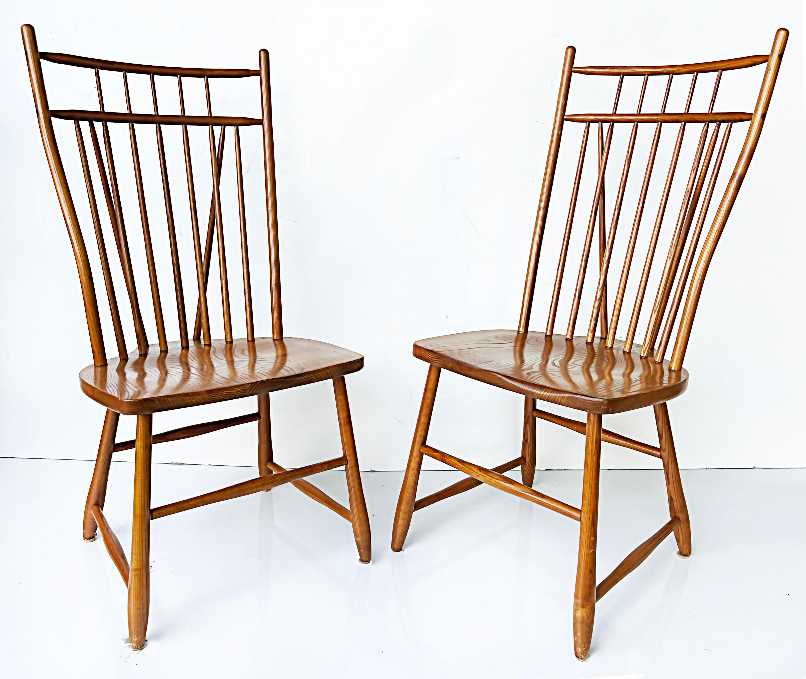 American S Bent Bros. Vintage Modern Windsor Chairs, Set of 6, 1960s