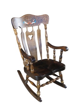 S Bent Brothers Colonial Maple American Eagle Bicentennial Rocking Chair Rocker