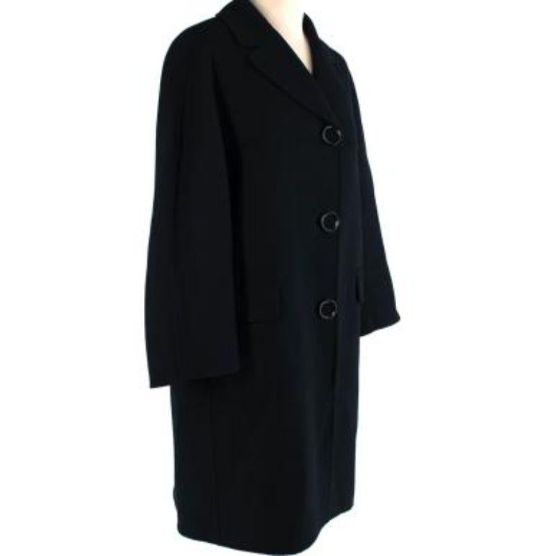Black S black wool coat For Sale