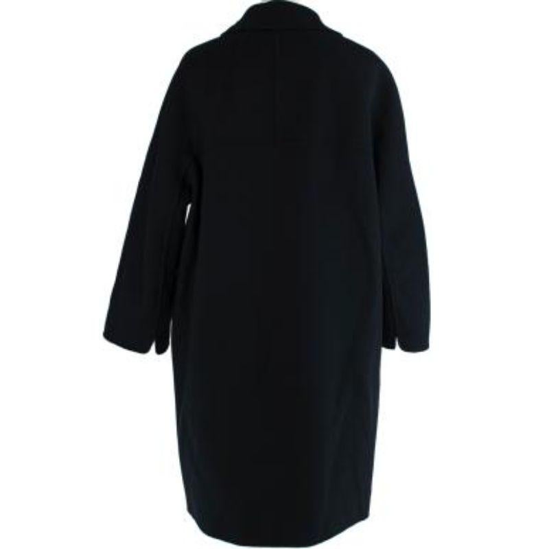 S black wool coat In Excellent Condition For Sale In London, GB