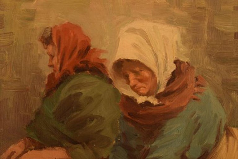 S. C. Bjulf Fish Mongers, Oil on Canvas For Sale at 1stDibs oil mongers