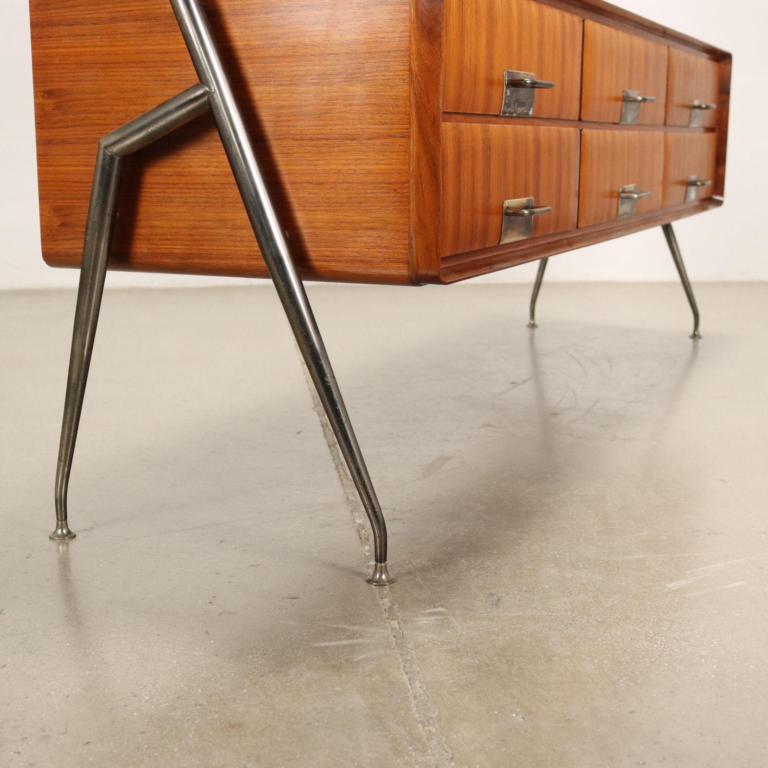 S. Cavatorta Chest of Drawers Teak Veneer Italy 1960s 2