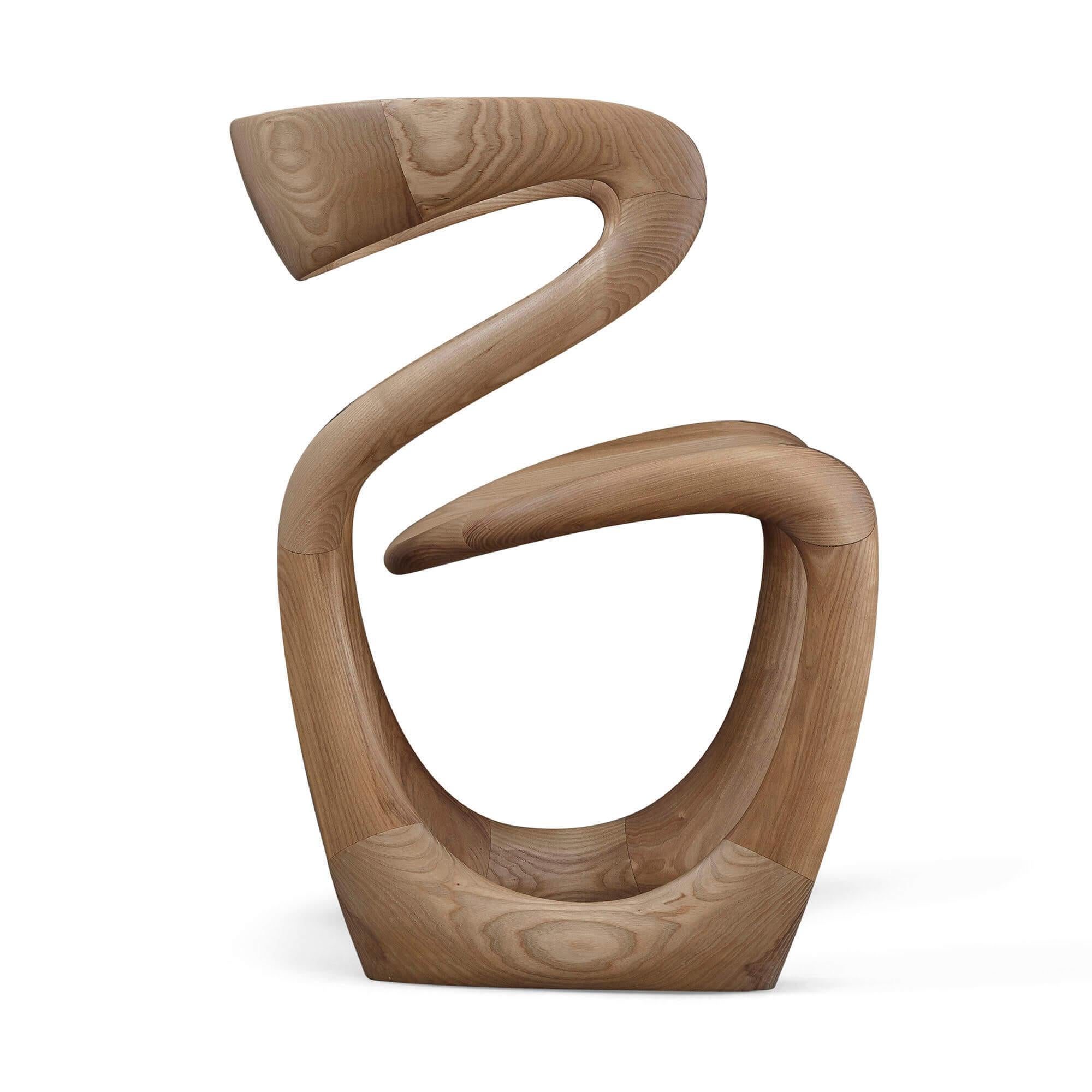 'S Chair', Contemporary Abstract Wooden Chair by Tom Vaughan
English, 21st Century Contemporary Design
Height 76.5cm, width 59cm, depth 54.5cm

This beautiful piece of contemporary design is an 'S chair' - an early work by the London based furniture