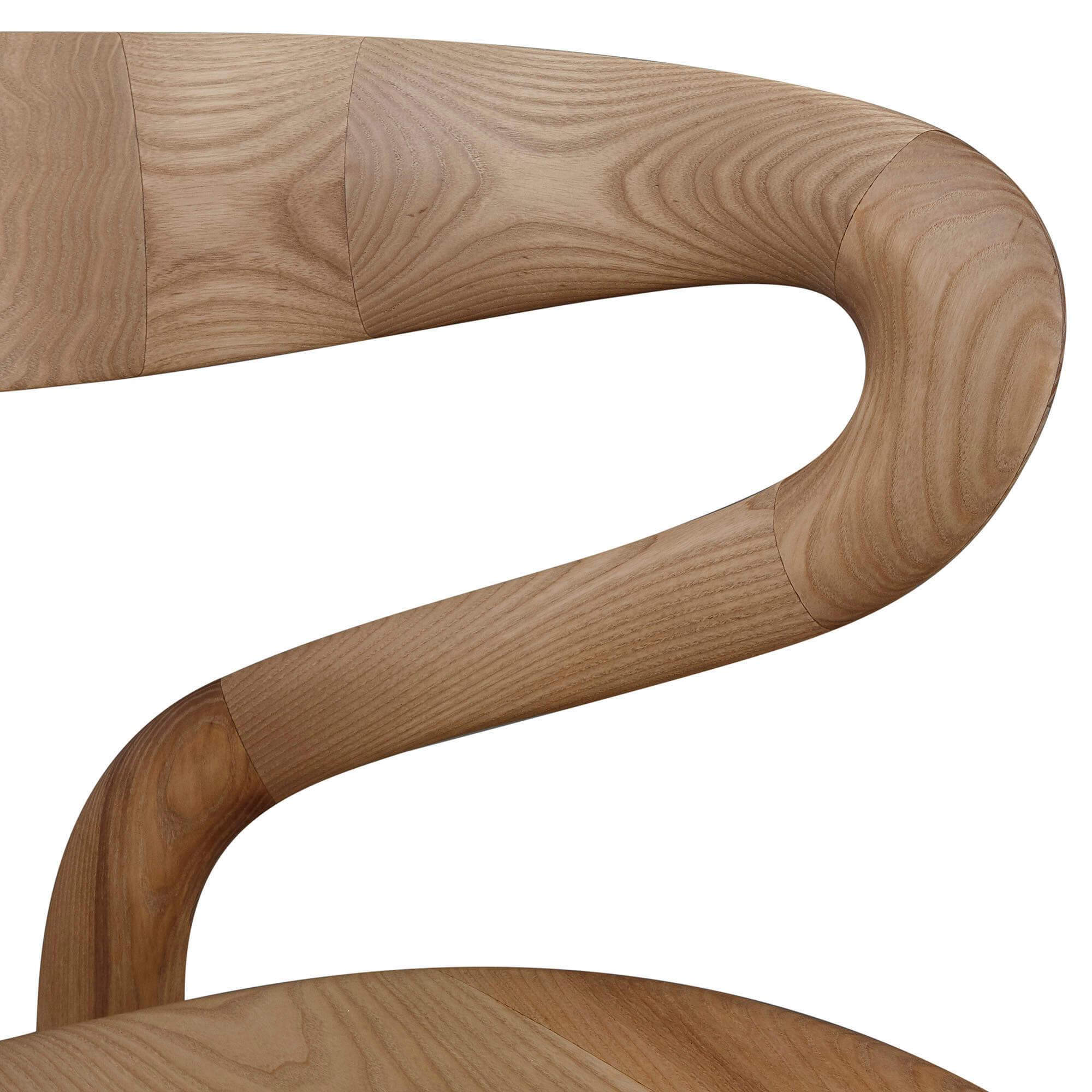 'S Chair', Contemporary Abstract Wooden Chair by Tom Vaughan 1