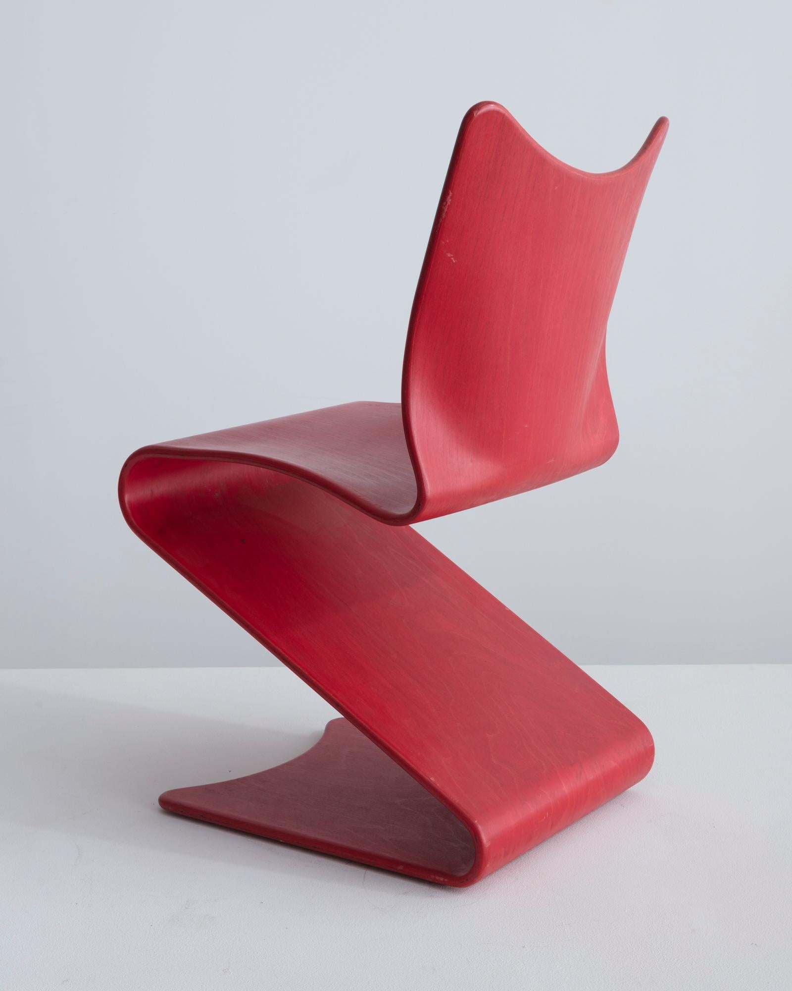 Moderne Chaise S-Chair n° 275 en rouge de Verner Panton, 1956 en vente