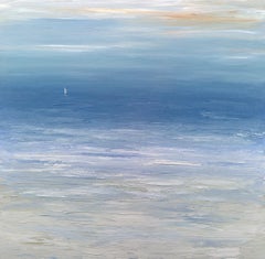"Calm Waters II," Abstract Seascape Painting