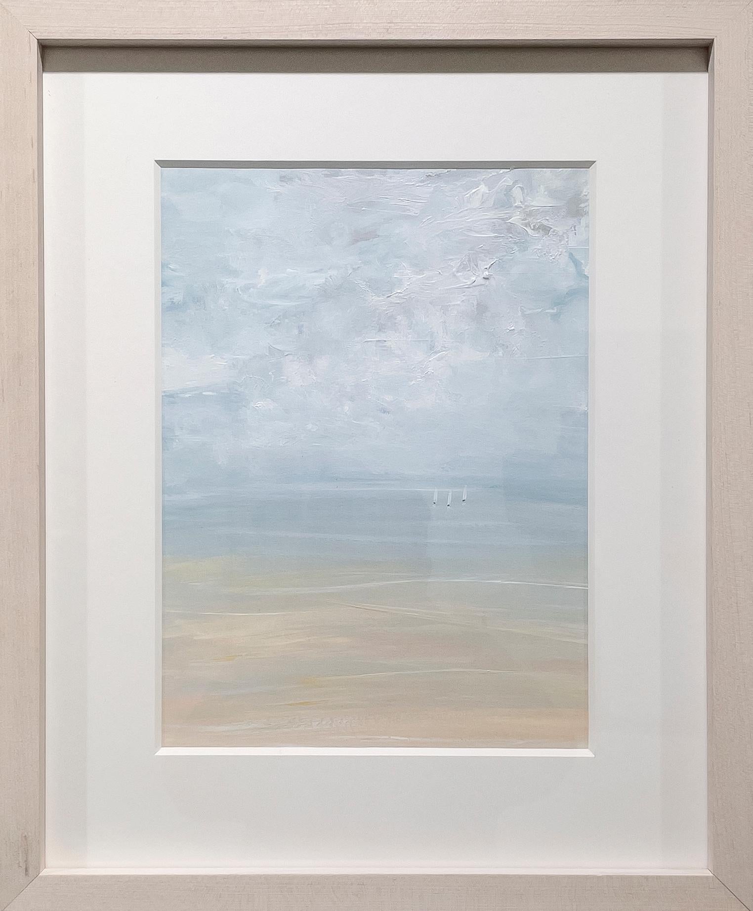 S. Cora Aldo Landscape Painting - "Early Morning, " Contemporary Seascape Painting