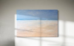 "Escapa del día" Pintura abstracta de paisaje marino