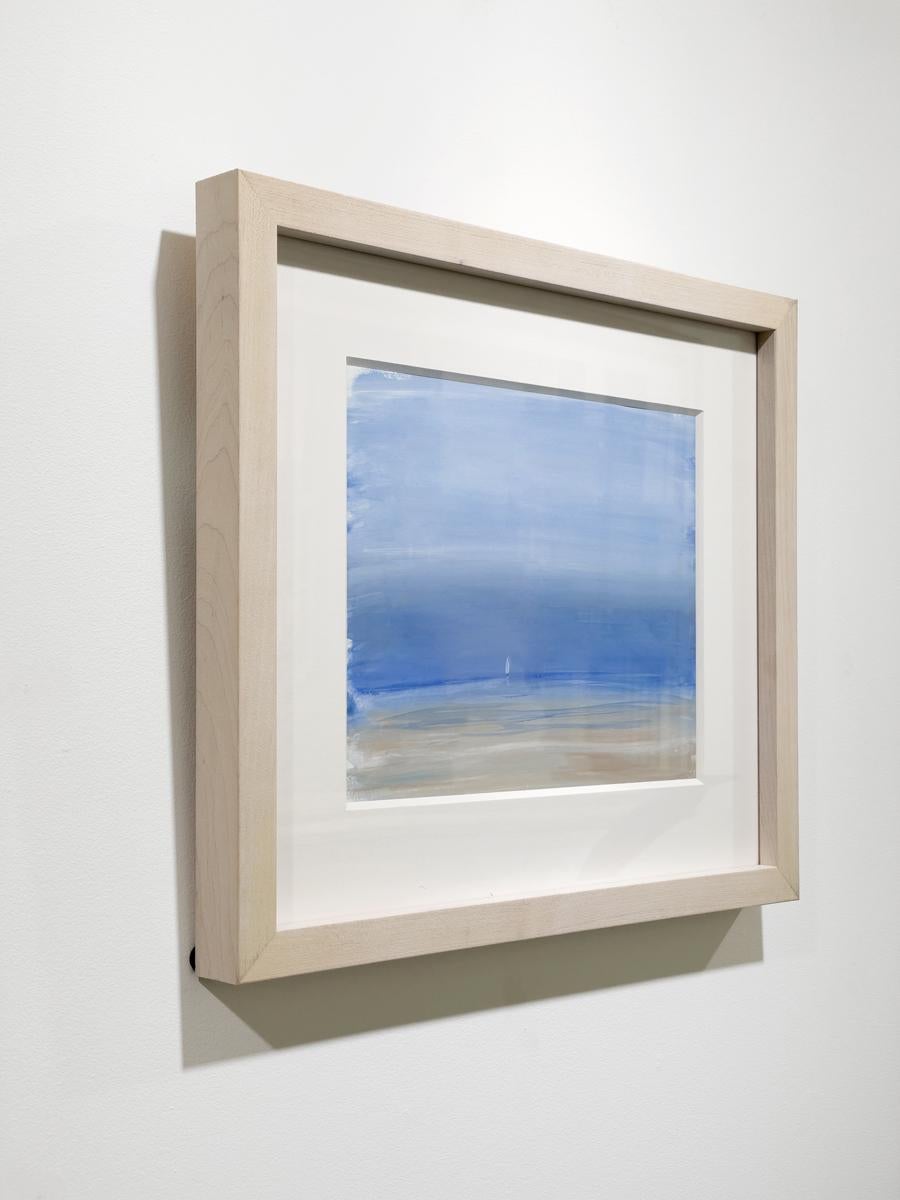 « Une voile », peinture contemporaine de paysage marin en vente 2