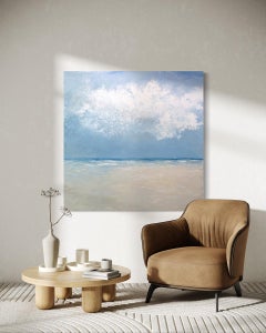 The Abstracted Seascape Painting "Racing the Storm" (La course à la tempête)