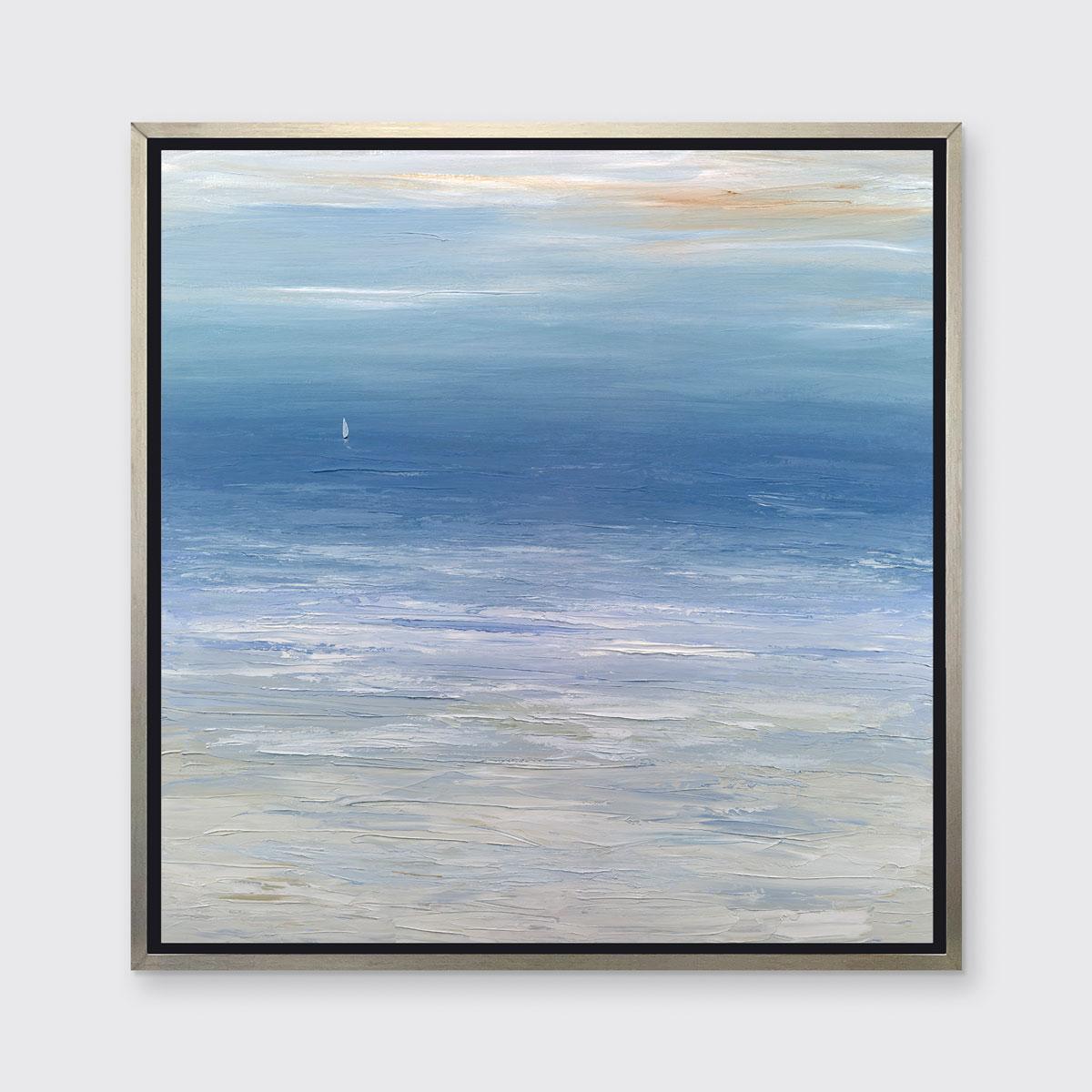 S. Cora Aldo Landscape Print - "Calm Waters II, " Framed Limited Edition Giclee Print, 36" x 36"