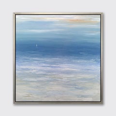 "Aguas Tranquilas II, " Impresión Giclée Enmarcada de Edición Limitada, 48" x 48"