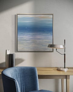 "Aguas Tranquilas II, " Impresión Giclée Enmarcada de Edición Limitada, 48" x 48"