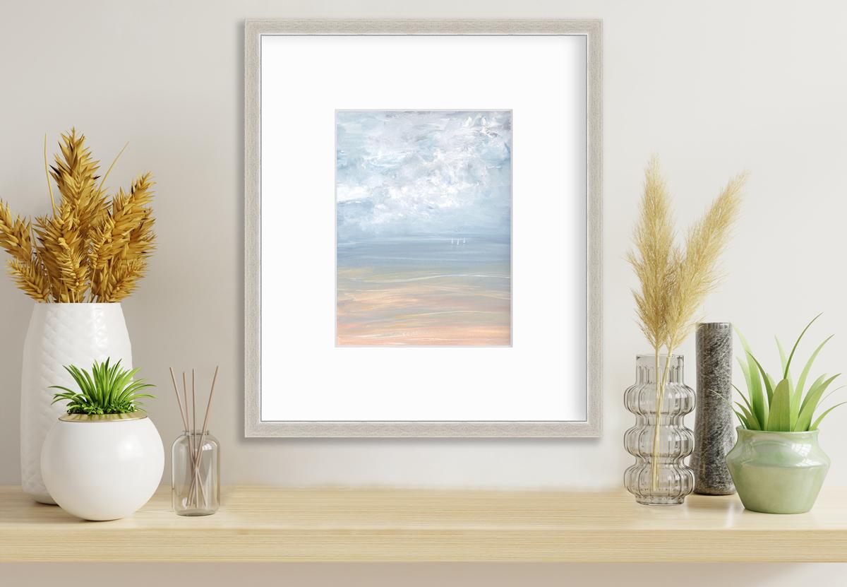 S. Cora Aldo Landscape Print - "Early Morning, " Framed Limited Edition Giclee Print, 16" x 12"