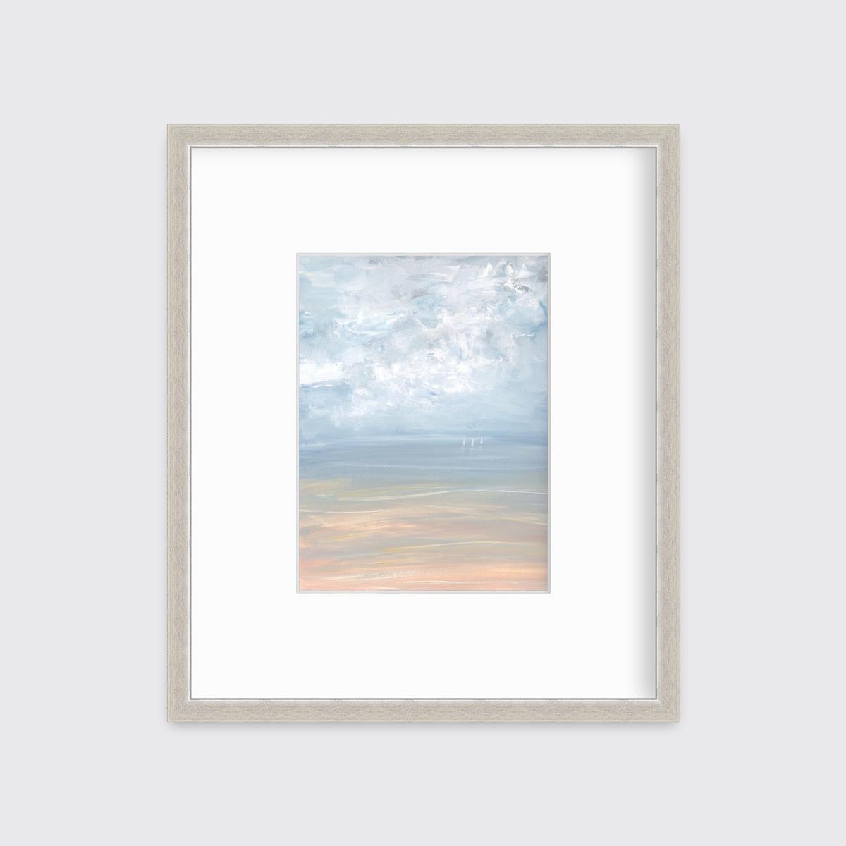 Landscape Print de S. Cora Aldo - "Por la mañana temprano", Lámina Giclée enmarcada de edición limitada, 20" x 15"