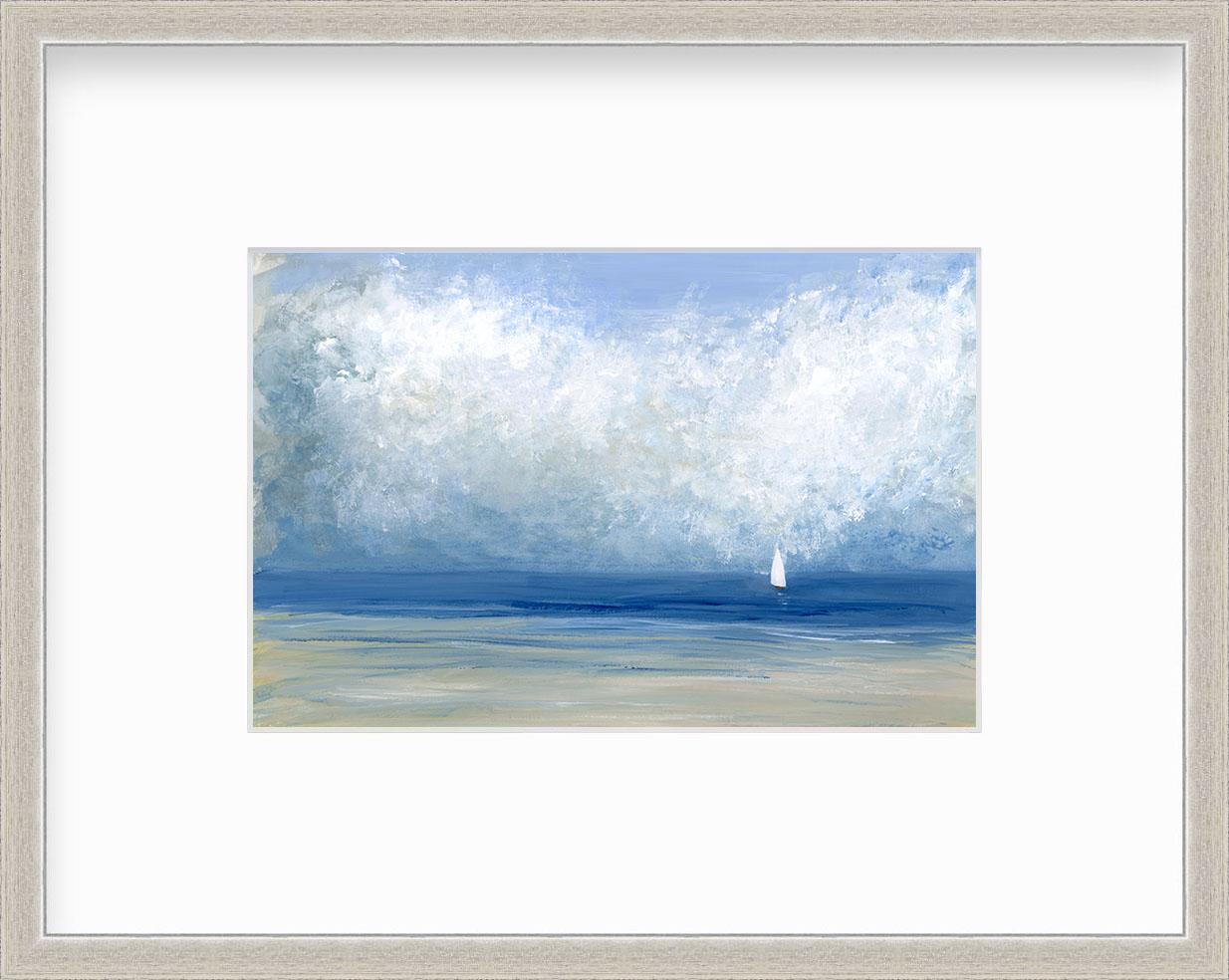 S. Cora Aldo Landscape Print - "Heading In, " Framed Limited Edition Giclee Print, 6" x 9"