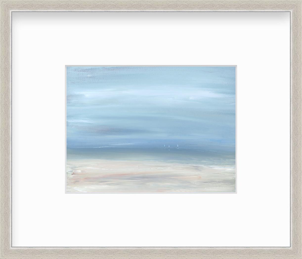 Landscape Print de S. Cora Aldo - "Niebla entrante", Lámina Giclée enmarcada de edición limitada, 18" x 24".
