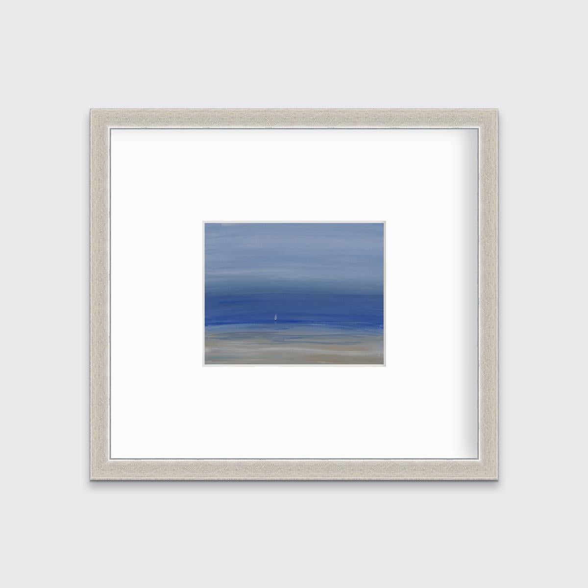 S. Cora Aldo Landscape Print - "One Sail, " Framed Limited Edition Giclee Print, 18" x 24"
