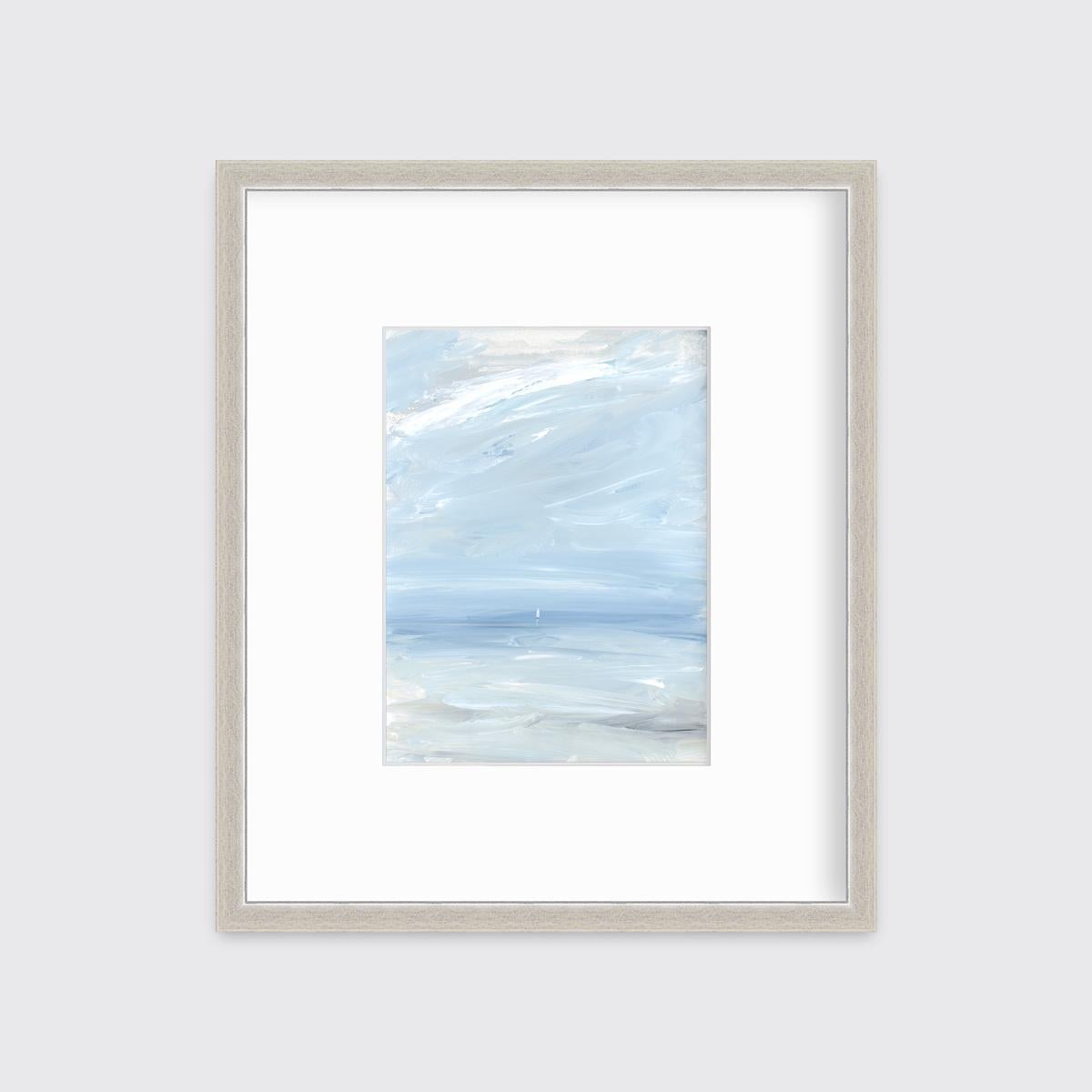 S. Cora Aldo Landscape Print - "Solo Sail, " Framed Limited Edition Giclee Print, 16" x 12"