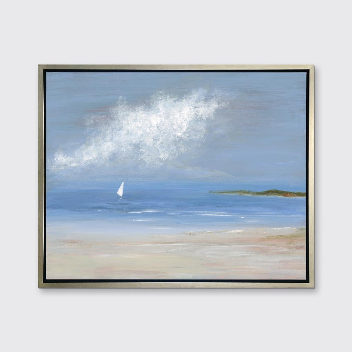S. Cora Aldo Landscape Print - "Sunday Sail, " Framed Limited Edition Giclee Print, 36" x 45"