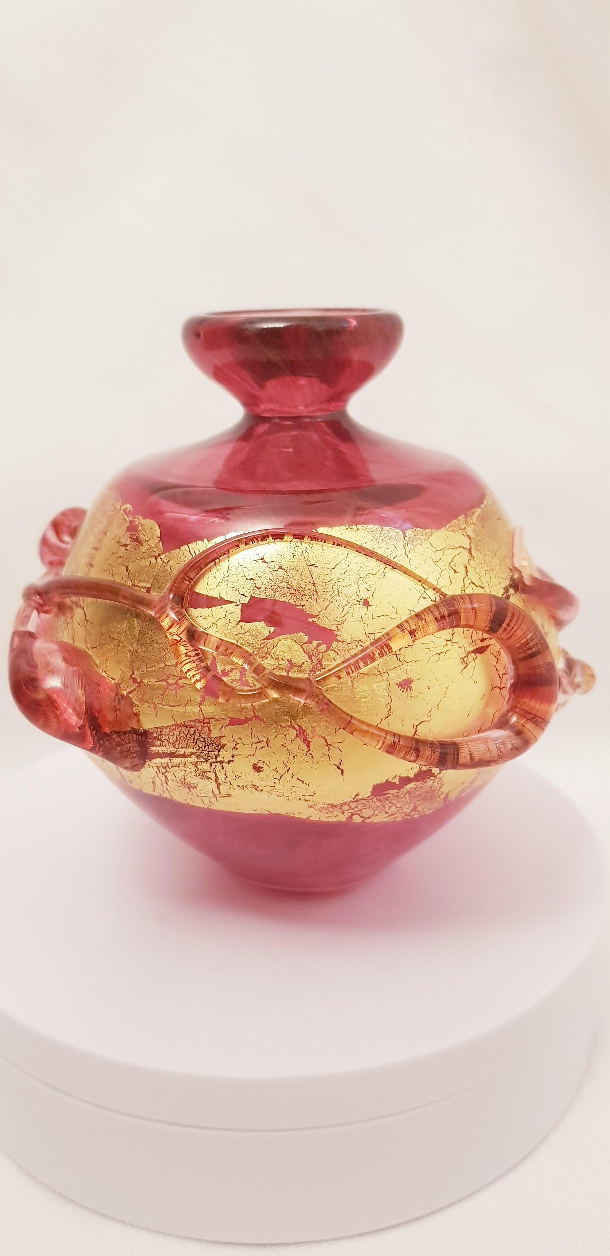 S Costantini Murano Glass Vase For Sale 1