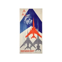 1968 original soviet poster : The country's winged defense is famous - USSR