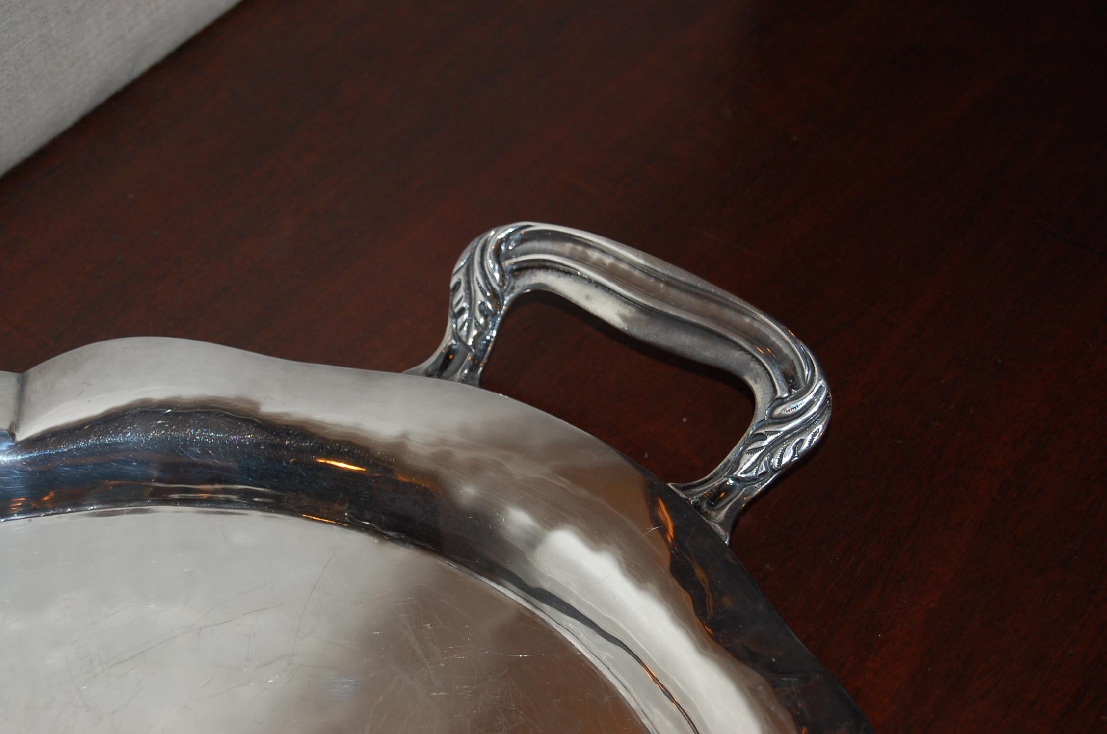 S. de la Serna Sterling Silver Tea Set, 6 Pcs and Tray, circa 1950s 7