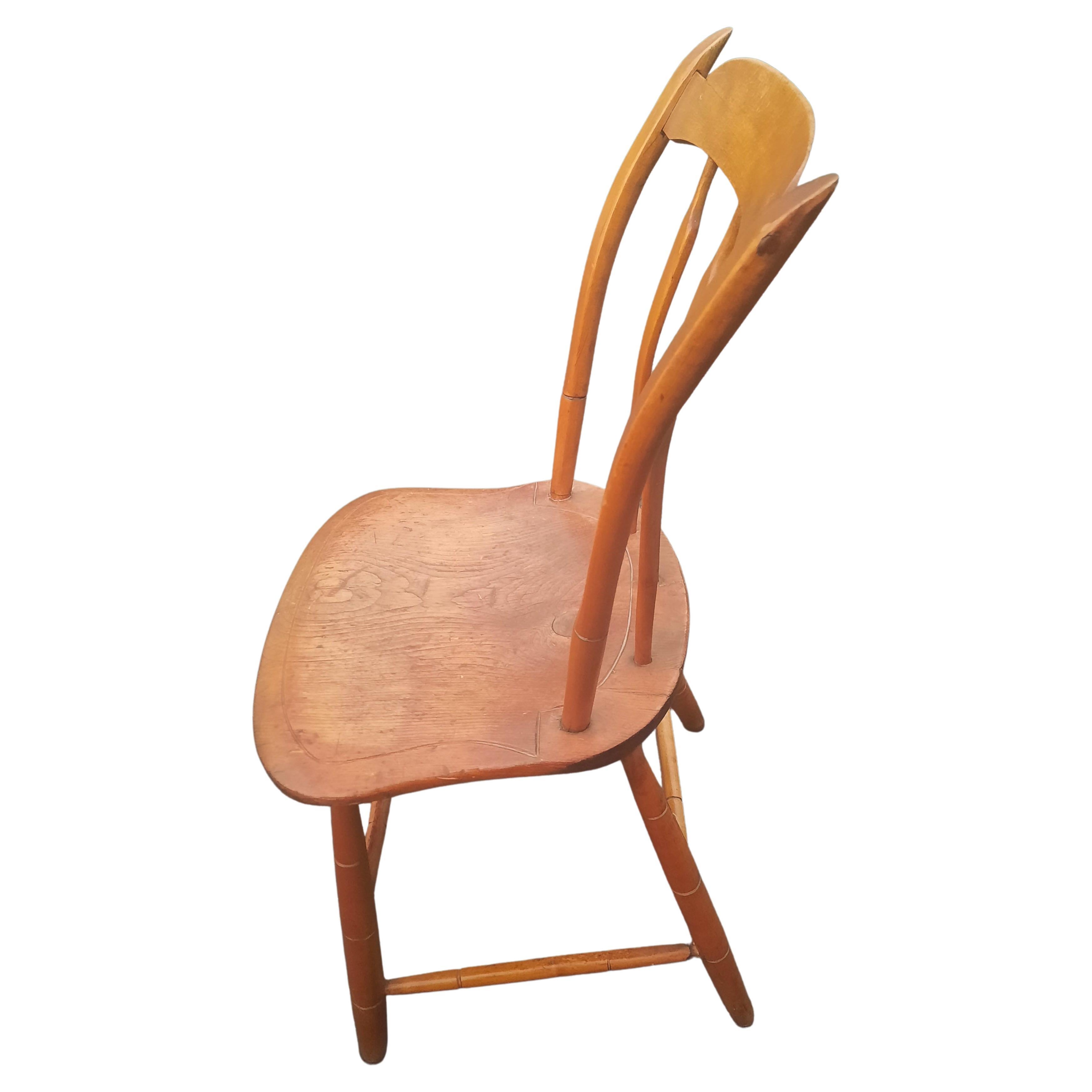 North American S Dexter Antique Chair Press Back Chair, Circa 1920s
