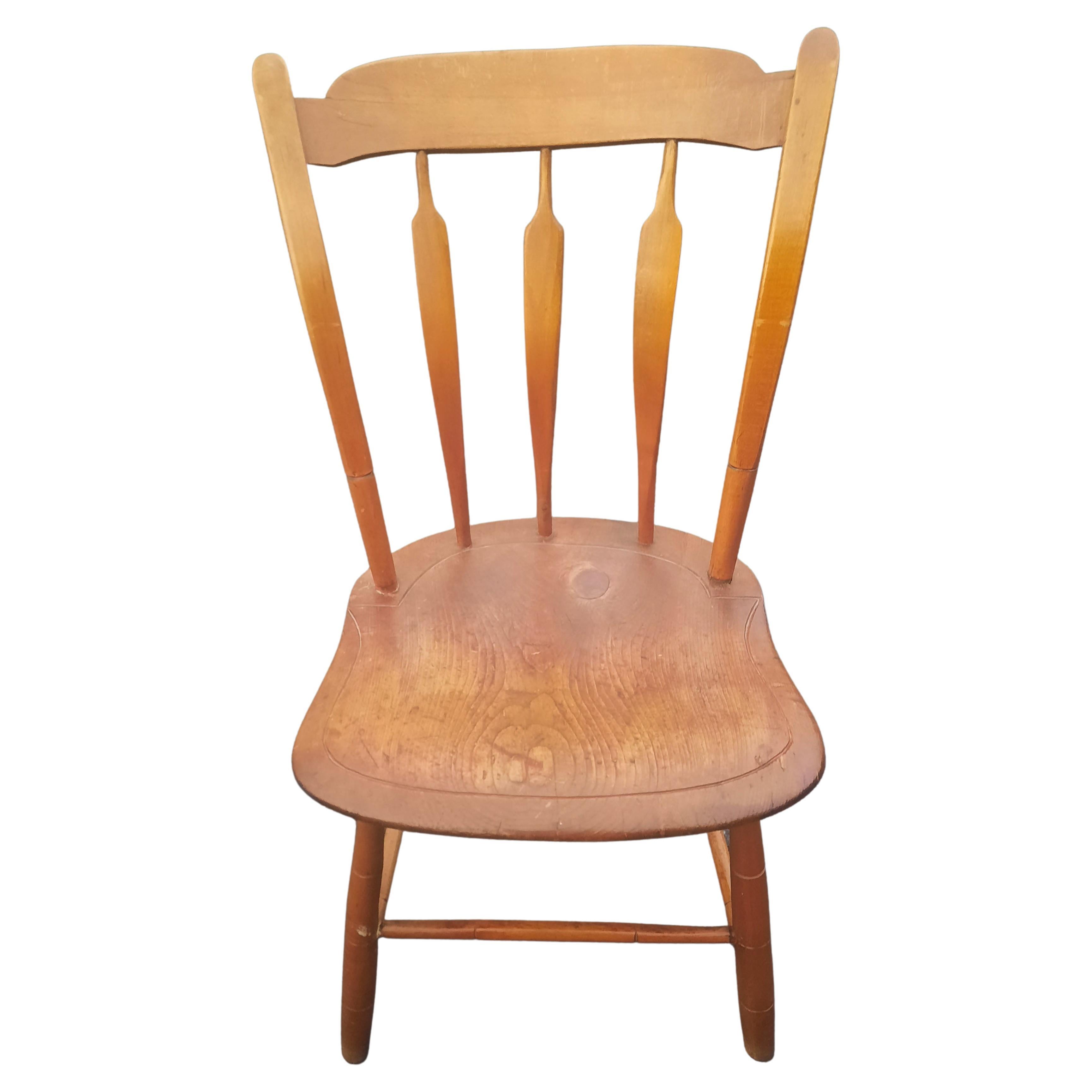 S Dexter Antique Chair Press Back Chair, Circa 1920s