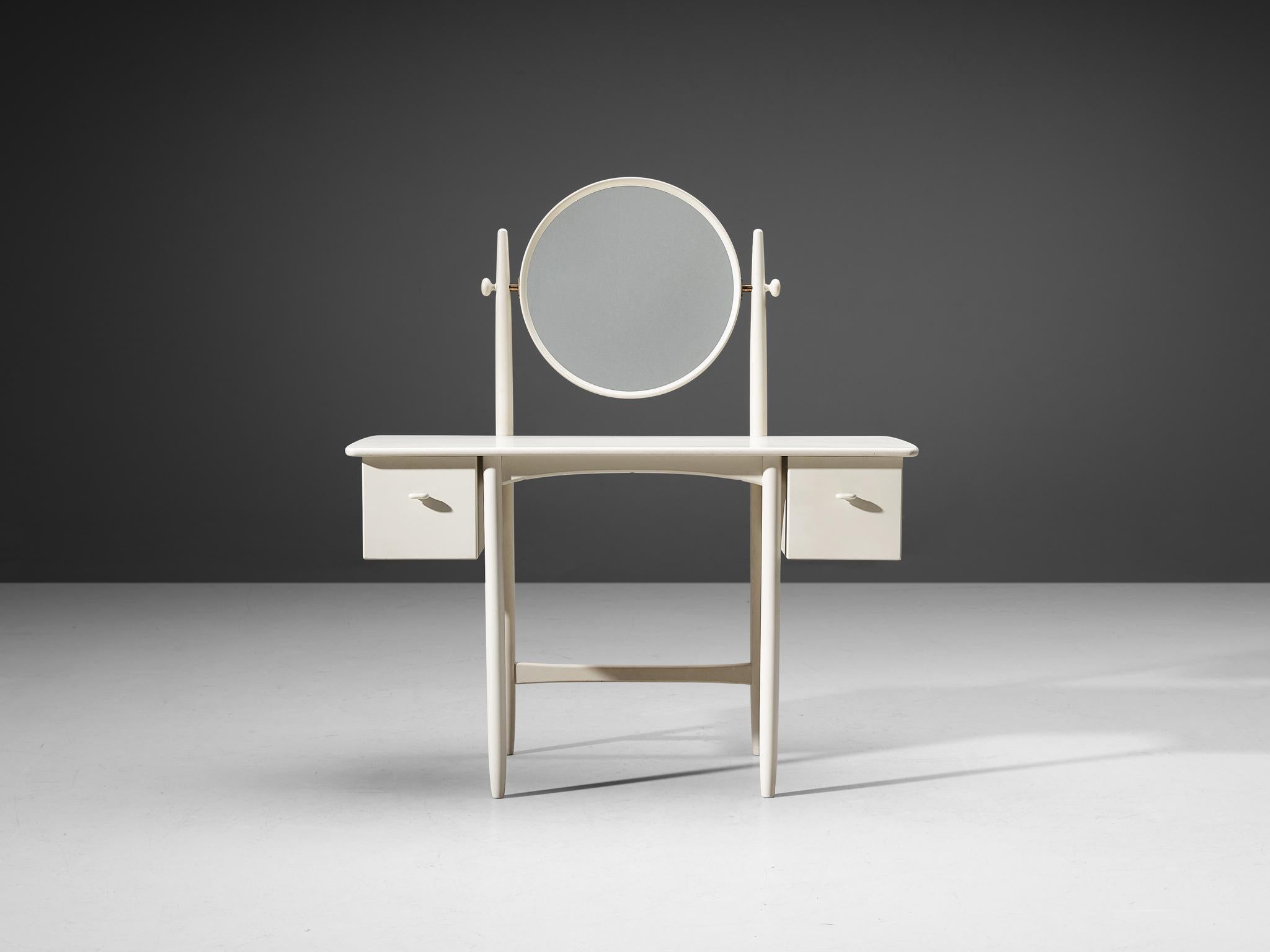 S. Engström & G. Myrstrand for Bodafors Vanity Table with Stool In Good Condition In Waalwijk, NL